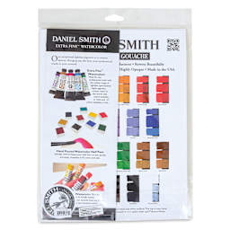 Daniel Smith Extra Fine Watercolor - 266 Watercolor and 22 Gouache Dot Card back of package
