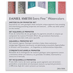 Daniel Smith Extra Fine Watercolor - PrimaTek Set, 5 ml Tube. Back of package.