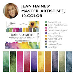 Daniel Smith Extra Fine Watercolor - Set of 10, Jean Haines Master Set, 5 ml Tubes, color chart with packaging