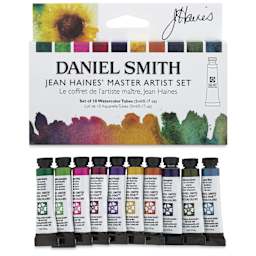 Daniel Smith Extra Fine Watercolor - Set of 10, Jean Haines Master Set, 5 ml Tubes, contents with packaging