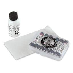 Daniel Smith Extra Fine Watercolor - Minerals Watercolor Mixing Set contents with tubes in plastic case