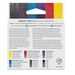 Daniel Smith Extra Fine Watercolor - Jansen Chow Master II back of package