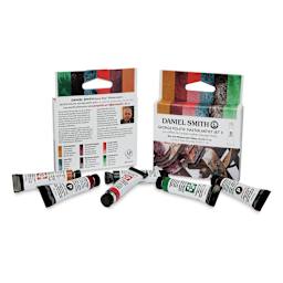 Daniel Smith Extra Fine Watercolor - George Politis Master Artist II, Set of 6, 5 ml, Tubes (Tubes shown with front and back of packaging)