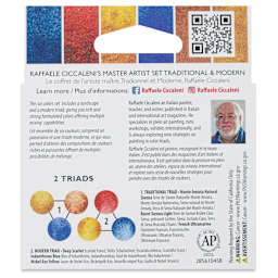 Daniel Smith Extra Fine Watercolor - Raffaele Ciccaleni's Master Artist Set I Traditional and Modern, Set of 6, 5 ml Tubes back of package