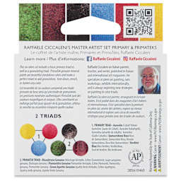 Daniel Smith Extra Fine Watercolor - Raffaele Ciccaleni's Master Artist Set II Primary and PrimaTek, Set of 6, 5 ml Tubes back of package
