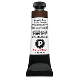 Daniel Smith Extra Fine Watercolor - PrimaTek, Hematite Burnt Scarlet Genuine, 15 ml Tube