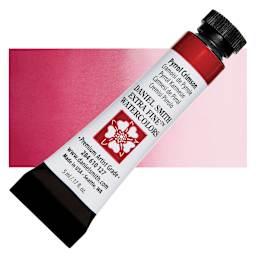 Daniel Smith Extra Fine Watercolor - Pyrrol Crimson, 5 ml, Tube and swatch