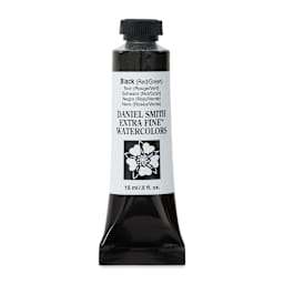 Daniel Smith Extra Fine Watercolor - Black (Red/Green), 15 ml Tube