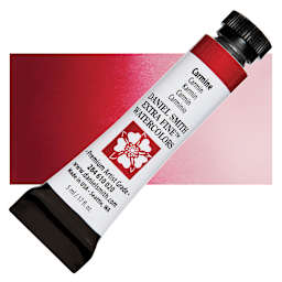 Daniel Smith Extra Fine Watercolor - Carmine, 5 ml, Tube and swatch