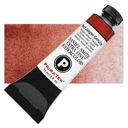 Daniel Smith Extra Fine Watercolor - Red Jasper Genuine, 15 ml tube and swatch