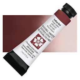 Daniel Smith Extra Fine Watercolor - Indian Red, 5 ml, Tube and swatch