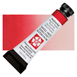Daniel Smith Extra Fine Watercolor - Perylene Red, 5 ml, Tube and swatch