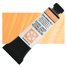 Daniel Smith Extra Fine Watercolor - Jaune Brilliant 2, 15 ml Tube and swatch
