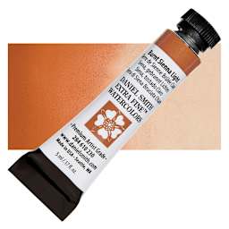 Daniel Smith Extra Fine Watercolor - Burnt Sienna Light, 5 ml, Tube and swatch