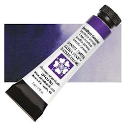 Daniel Smith Extra Fine Watercolor - PrimaTek, Amethyst Genuine, 5 ml Tube and swatch