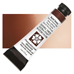 Daniel Smith Extra Fine Watercolor - Burnt Sienna, 5 ml Tube and swatch