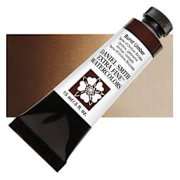 Daniel Smith Extra Fine Watercolor - Burnt Umber, 15 ml Tube and swatch
