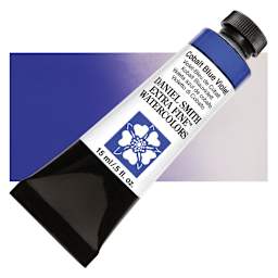 Daniel Smith Extra Fine Watercolor - Cobalt Blue Violet, 15 ml Tube and swatch