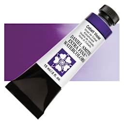 Daniel Smith Extra Fine Watercolor - Cobalt Violet, 15 ml Tube and swatch