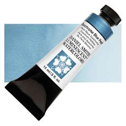 Daniel Smith Luminescent Watercolor - Duochrome Blue Pearl, 15 ml, Tube and swatch