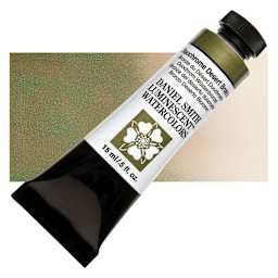 Daniel Smith Luminescent Watercolor - Duochrome Desert Bronze, 15 ml, Tube and swatch