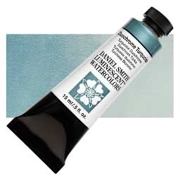 Daniel Smith Luminescent Watercolor - Duochrome Turquoise, 15 ml, Tube and swatch
