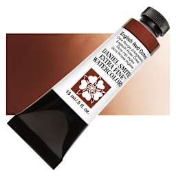 Daniel Smith Extra Fine Watercolor - English Red Ochre, 15 ml Tube and swatch