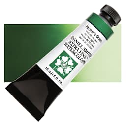 Daniel Smith Extra Fine Watercolor - Hooker's Green, 15 ml Tube and swatch