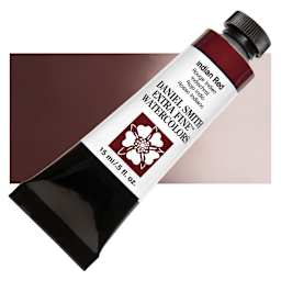 Daniel Smith Extra Fine Watercolor - Indian Red, 15 ml Tube and swatch