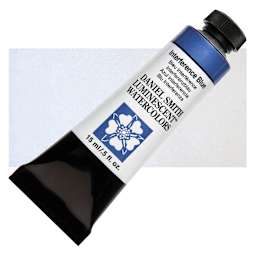 Daniel Smith Luminescent Watercolor - Interference Blue, 15 ml, Tube and swatch