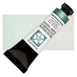 Daniel Smith Luminescent Watercolor - Interference Green, 15 ml, Tube and swatch