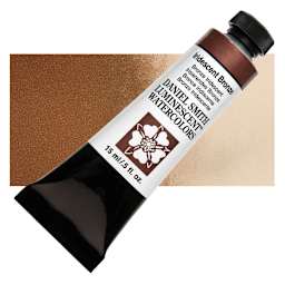 Daniel Smith Luminescent Watercolor - Iridescent Bronze, 15 ml, Tube and swatch