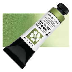 Daniel Smith Luminescent Watercolor - Iridescent Jade, 15 ml, Tube and swatch