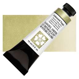 Daniel Smith Luminescent Watercolor - Iridescent Topaz, 15 ml, Tube and swatch