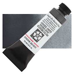 Daniel Smith Extra Fine Watercolor - Joseph Z's Neutral Grey, 15 ml tube and swatch