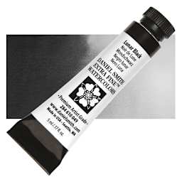 Daniel Smith Extra Fine Watercolor - Lunar Black, 5 ml Tube and swatch