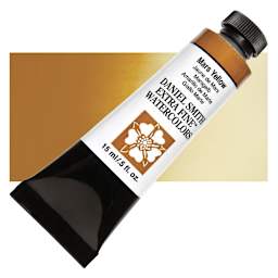 Daniel Smith Extra Fine Watercolor - Mars Yellow, 15 ml Tube and swatch