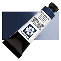 Daniel Smith Extra Fine Watercolor - Mayan Dark Blue, 15 ml Tube and swatch