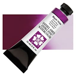 Daniel Smith Extra Fine Watercolor - Mayan Violet, 15 ml Tube and swatch