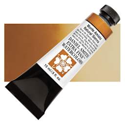 Daniel Smith Extra Fine Watercolor - Monte Amiata Natural Sienna, 15 ml, Tube and swatch