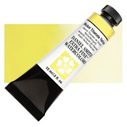 Daniel Smith Extra Fine Watercolor - Nickel Titanate Yellow, 15 ml Tube and swatch