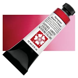 Daniel Smith Extra Fine Watercolor - Permanent Alizarin Crimson, 15 ml Tube and swatch