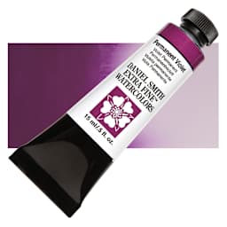 Daniel Smith Extra Fine Watercolor - Permanent Violet, 15 ml Tube and swatch