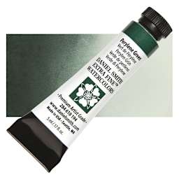 Daniel Smith Extra Fine Watercolor - Perylene Green, 5 ml Tube and swatch