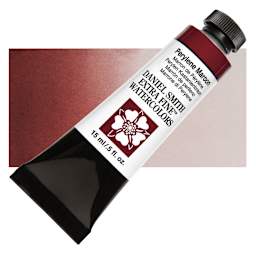 Daniel Smith Extra Fine Watercolor - Perylene Maroon, 15 ml Tube and swatch