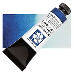Daniel Smith Extra Fine Watercolor - Phthalo Blue Green Shade, 15 ml Tube and swatch