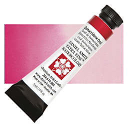 Daniel Smith Extra Fine Watercolor - Quinacridone Coral, 5 ml Tube and swatch