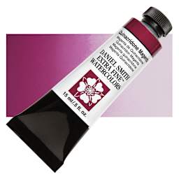 Daniel Smith Extra Fine Watercolor - Quinacridone Magenta, 15 ml Tube and swatch