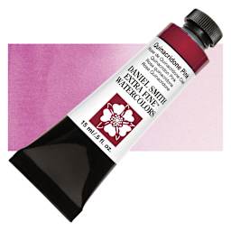 Daniel Smith Extra Fine Watercolor - Quinacridone Pink, 15 ml Tube and swatch