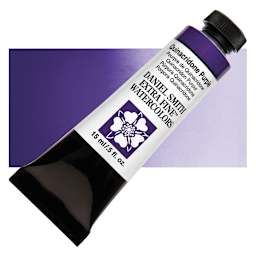 Daniel Smith Extra Fine Watercolor - Quinacridone Purple, 15 ml Tube and swatch